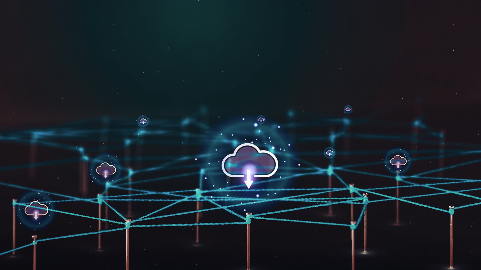 Cloud storage background, business network design